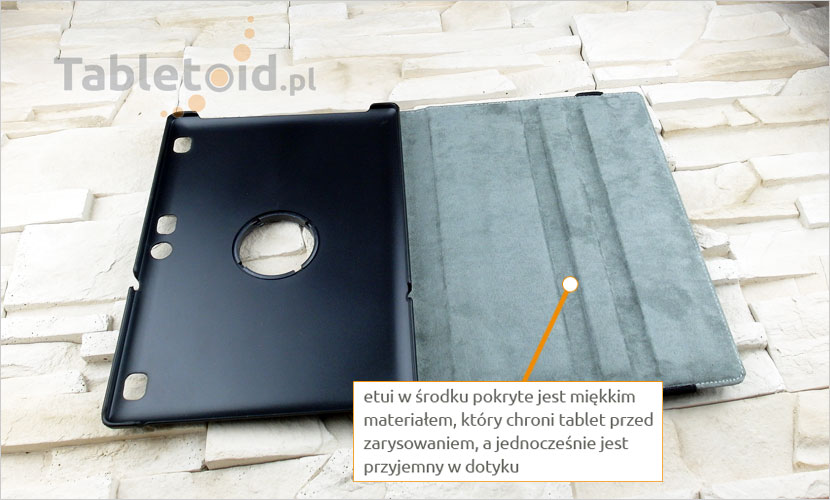 wnętrze pokrowca na tablet